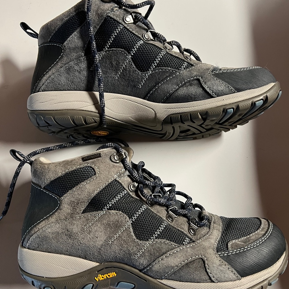 Dansko Gray and Black Lace-Up Hiking Boots